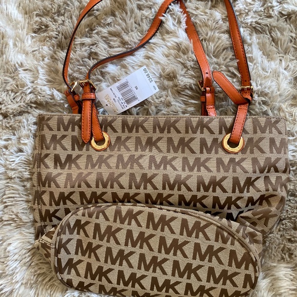 NWT MK Michael Kors BG/EB/TANG ITEM MD TOTE MK SIGNATURE - Picture 3 of 5